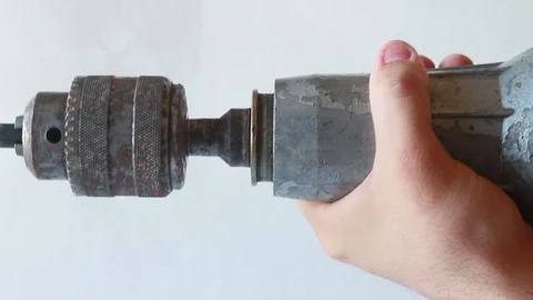 Power drill in hand Stock Footage 107551193