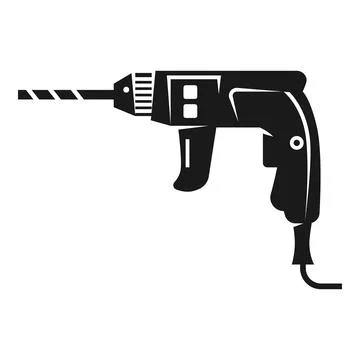 Power drill icon, simple style Ilustração Stock