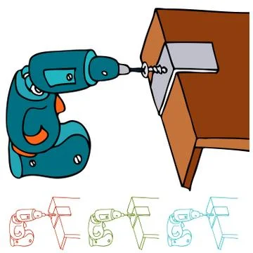 Power drill Stock Illustration