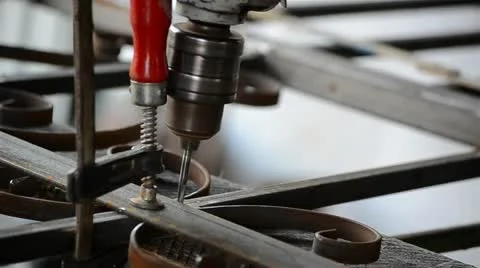 Power Drill in metal Stock Footage 13152546