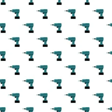 Power drill pattern representing construction and diy tools Stock-Illustration