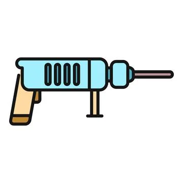 Power drill tool vector icon for construction work Stock Illustration