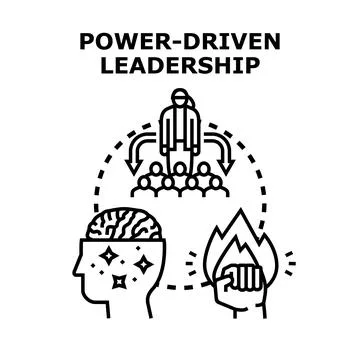 Power driven leadership creating new business strategy Stock Illustration