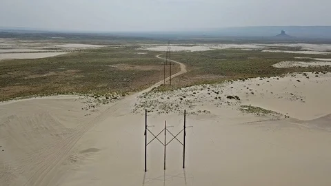Power in the dunes Stock Footage 96356350