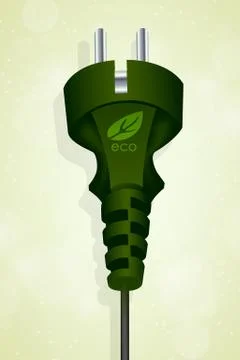 Power eco plug Stock Illustration