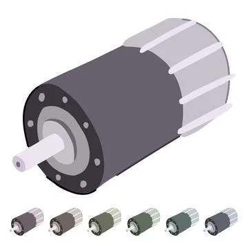 Power electric motor vector cartoon graphic Stock Illustration