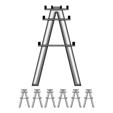 Power electric pylon cartoon vector graphic Stock Illustration