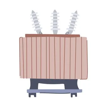 Power electrical transformer cartoon vector illustration イラスト素材