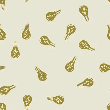 Power electricity glyph seamless pattern Stock Illustration