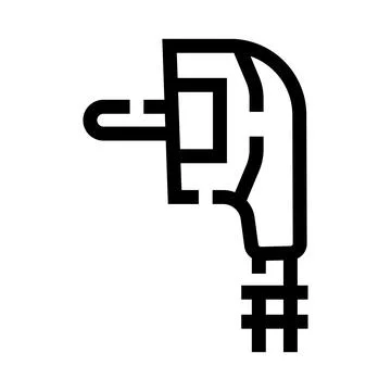 Power electricity plug with connection cable icon Stock Illustration