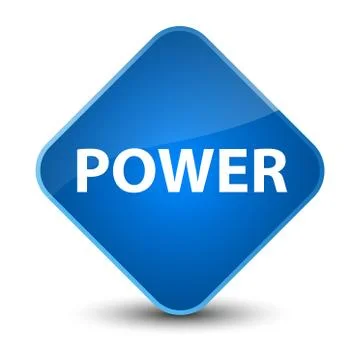 Power elegant blue diamond button Stock Illustration