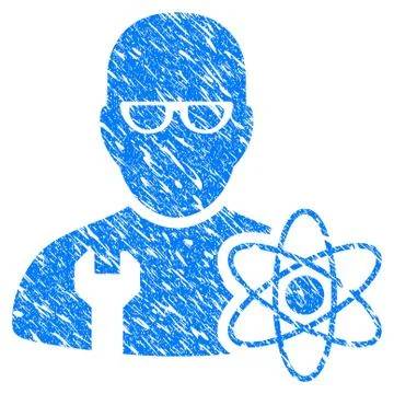 Power Engineer Grunge Icon Illustrazione stock