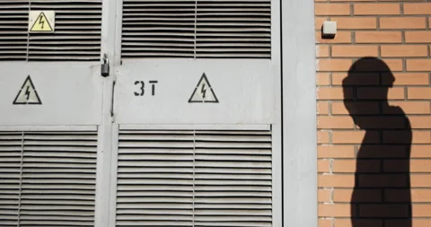 A power engineer shadow Stock Footage 157559433