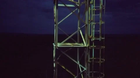 Power engineering, substation, communication tower, floodlight tower 스톡 동영상 137257178