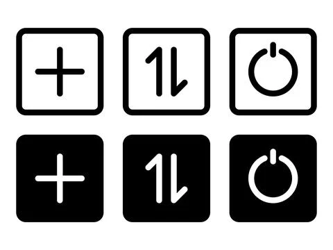 Power ethernet plus icon in modern style icons are located on white and black Ilustração Stock