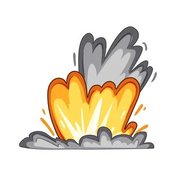 Power explosion effect cartoon vector illustration Illustrazione stock