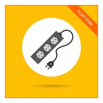 Power extension cord Stock-Illustration