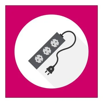 Power extension cord Stock Illustration
