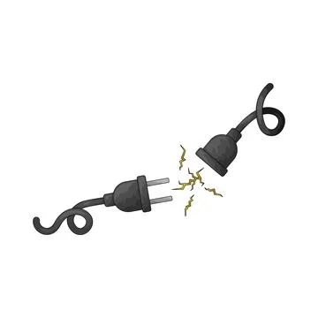 Power failure illustration Stock Illustration
