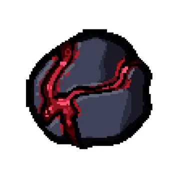 Power fire ball pixel art vector illustration Stock Illustration