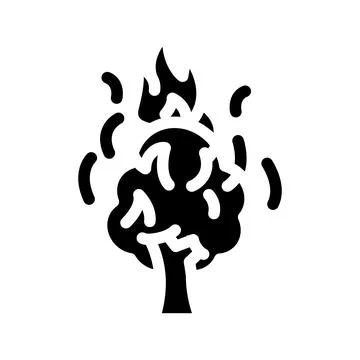 Power fire glyph icon vector illustration Illustration