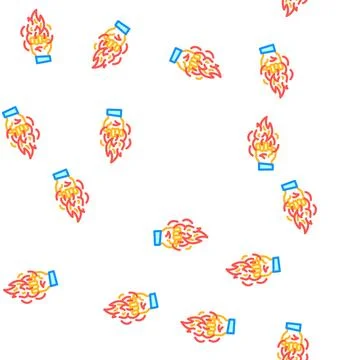 Power fire vector seamless pattern Stockillustratie