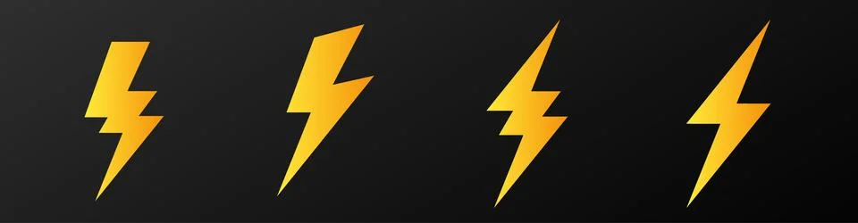Power Flash Bolt Thunder Vector Logo Stock Illustration