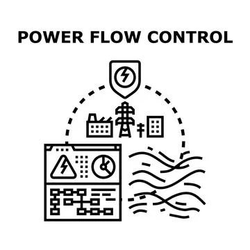 Power flow control global energy system management 스톡 일러스트