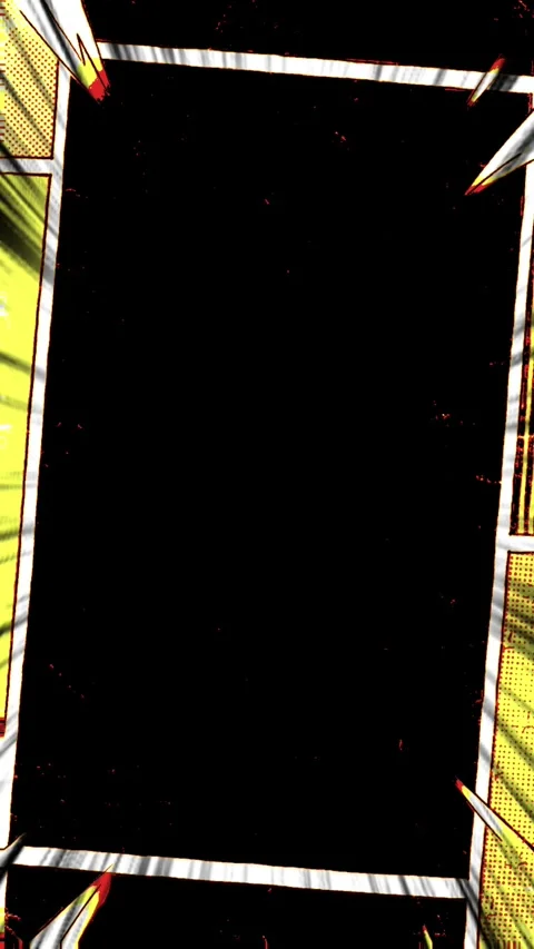 Power Focus Lines Cartoonic Frame 4K Vertical Video Overlay Stock Footage 304511319