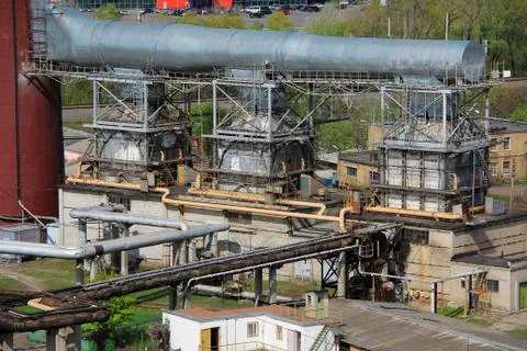 Power-generating boilers 库存照片