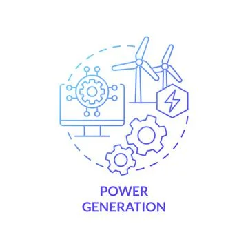 Power generation blue gradient concept icon Ilustración de archivo