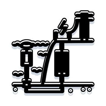 Power generation station facility producing clean energy 库存插图