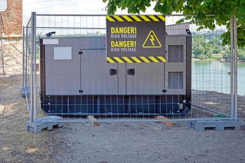 Power generator in cage Stock Photos