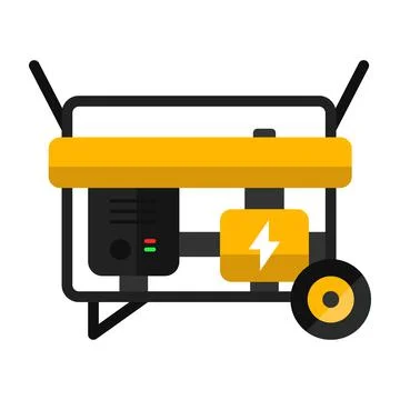 Power generator flat clipart vector illustration Illustrazione stock