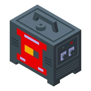 Power generator icon isometric vector. Electric energy Illustrazione stock