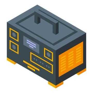 Power generator icon isometric vector. Ice polar equipment Stock Illustration