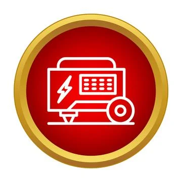 Power generator icon representing backup energy supply Illustrazione stock