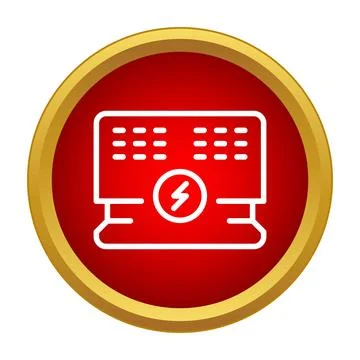 Power generator icon representing electricity and energy supply Illustrazione stock