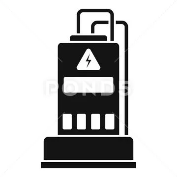 Power generator icon, simple style Stock Illustration