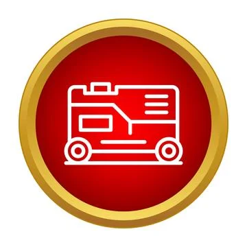 Power generator providing portable energy for various uses icon Stock Illustration