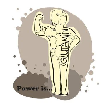 Power is glutamin Stock Illustration