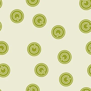 Power off glyph seamless pattern イラスト素材
