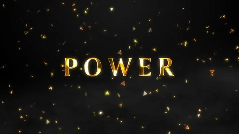 Power Gold Text Animation | 4K Shiny Metallic Title Effect | Bold Cinematic Text Stockbeeldmateriaal 307994056