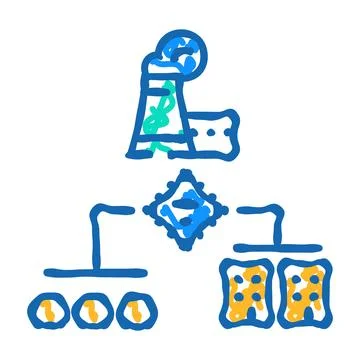 Power grid efficient icon doodle illustration Ilustración de archivo