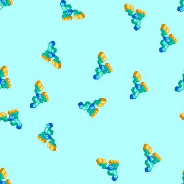 Power grid efficient isometric icon seamless pattern Stock Illustration