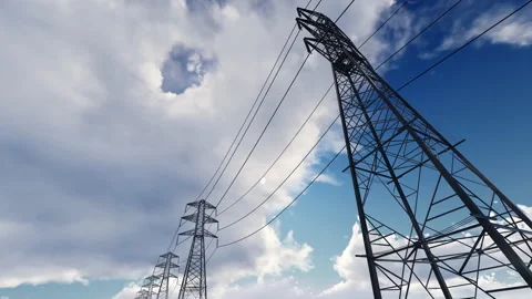 Power Grid Nuclear Power Generation New Energy Stock Footage 225443549