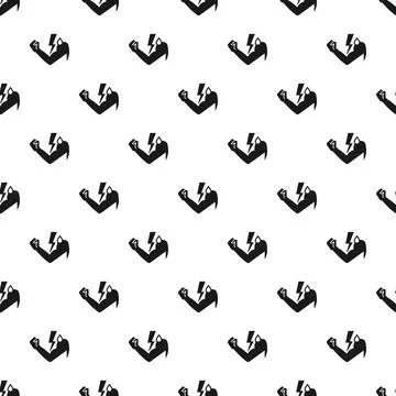 Power hand bolt pattern seamless vector イラスト素材