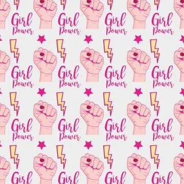 Power hand protest strong background Stock Illustration