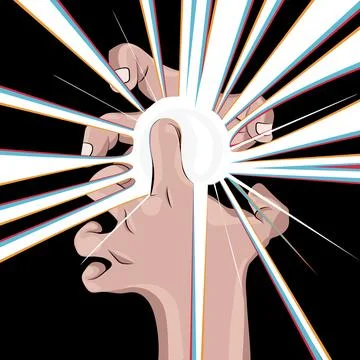 Power hands anime. Stock Illustration