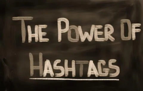 The power of hashtags concept Stock Illustration